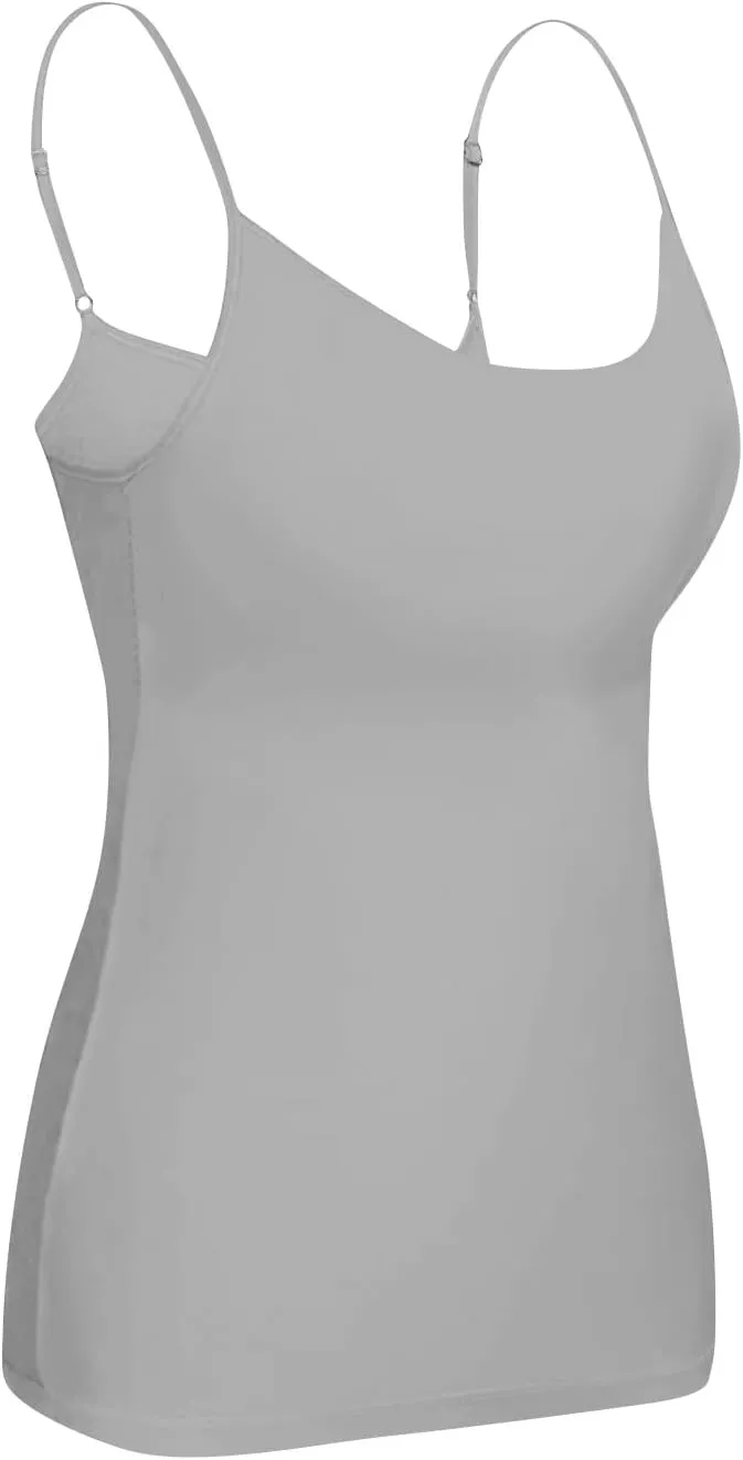Womens Summer Tank Top Camisole with Bottom and Chest Pad Sexy Oversized Athletic Underwear Built in Bra