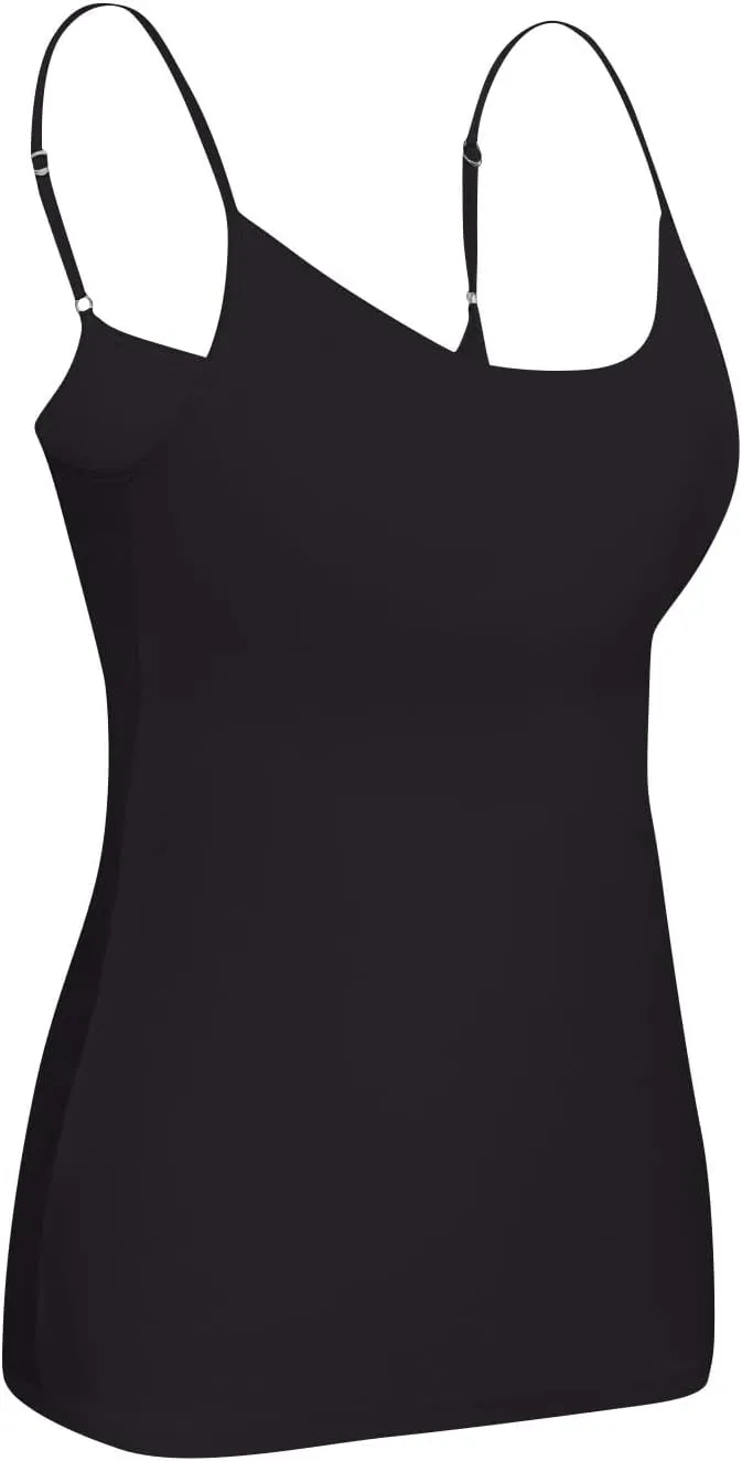 Womens Summer Tank Top Camisole with Bottom and Chest Pad Sexy Oversized Athletic Underwear Built in Bra