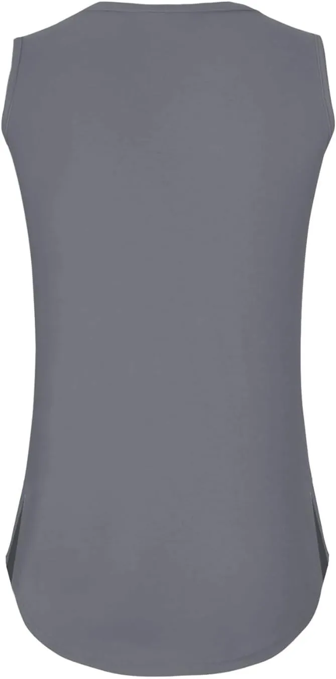 Womens Summer Tank Tops 2025 V Neck Sleeveless Tunic Shirts Casual Loose Fit Tshirts Side Split Going Out Tops