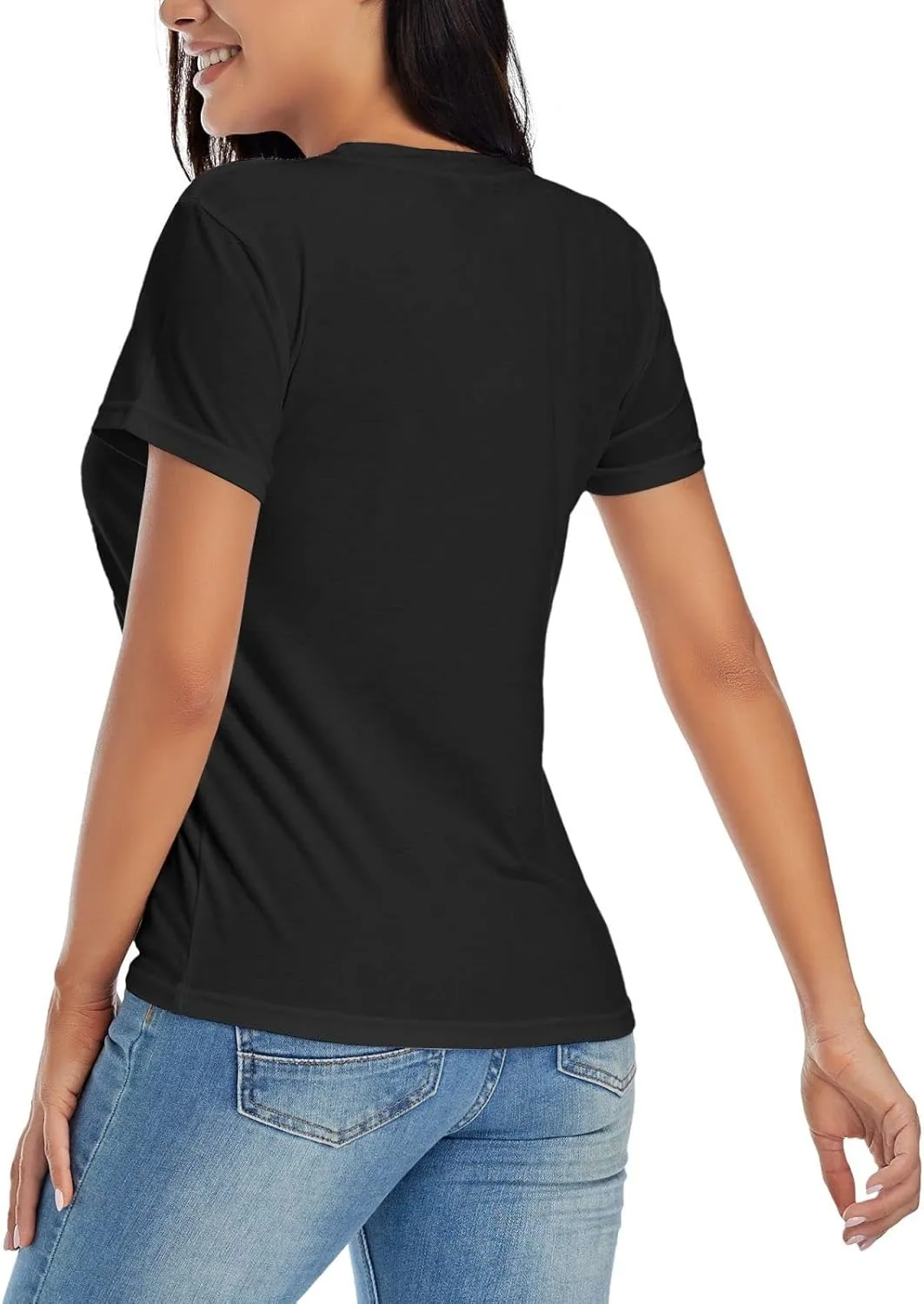 Women's Sunset Horse Run T-Shirt, Crewneck Casual Tees