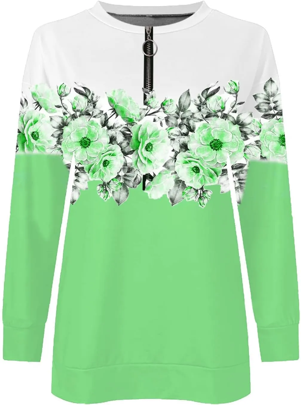 Women's Sweatshirt Pullover 2023 Casual Fall Basic Quarter Zipper Long Sleeve Top Hoodie Loose Fit Shirt