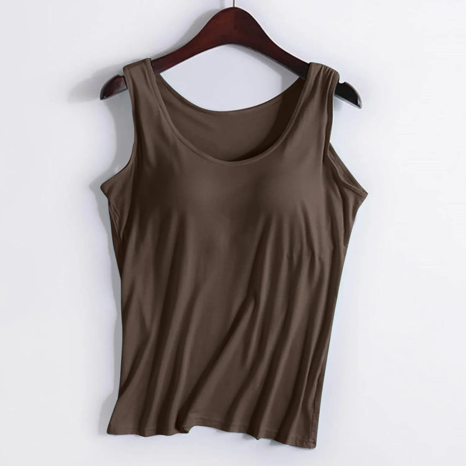 Womens Tank Tops with Built in Bra Lightweight Breathable Camisole Yoga Bra Racerback Workout Tops Undershirt
