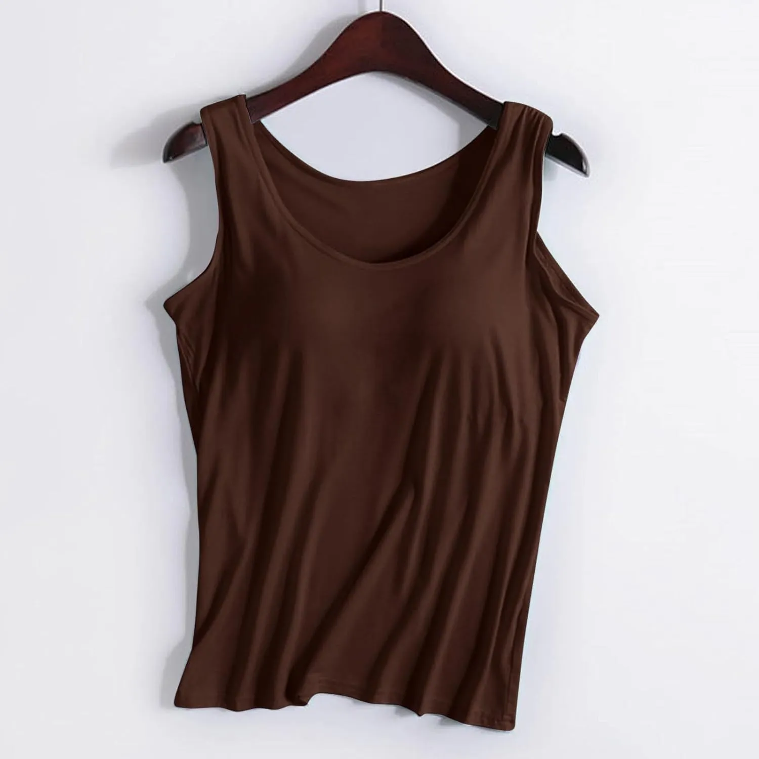 Womens Tank Tops with Built in Bra Lightweight Breathable Camisole Yoga Bra Racerback Workout Tops Undershirt