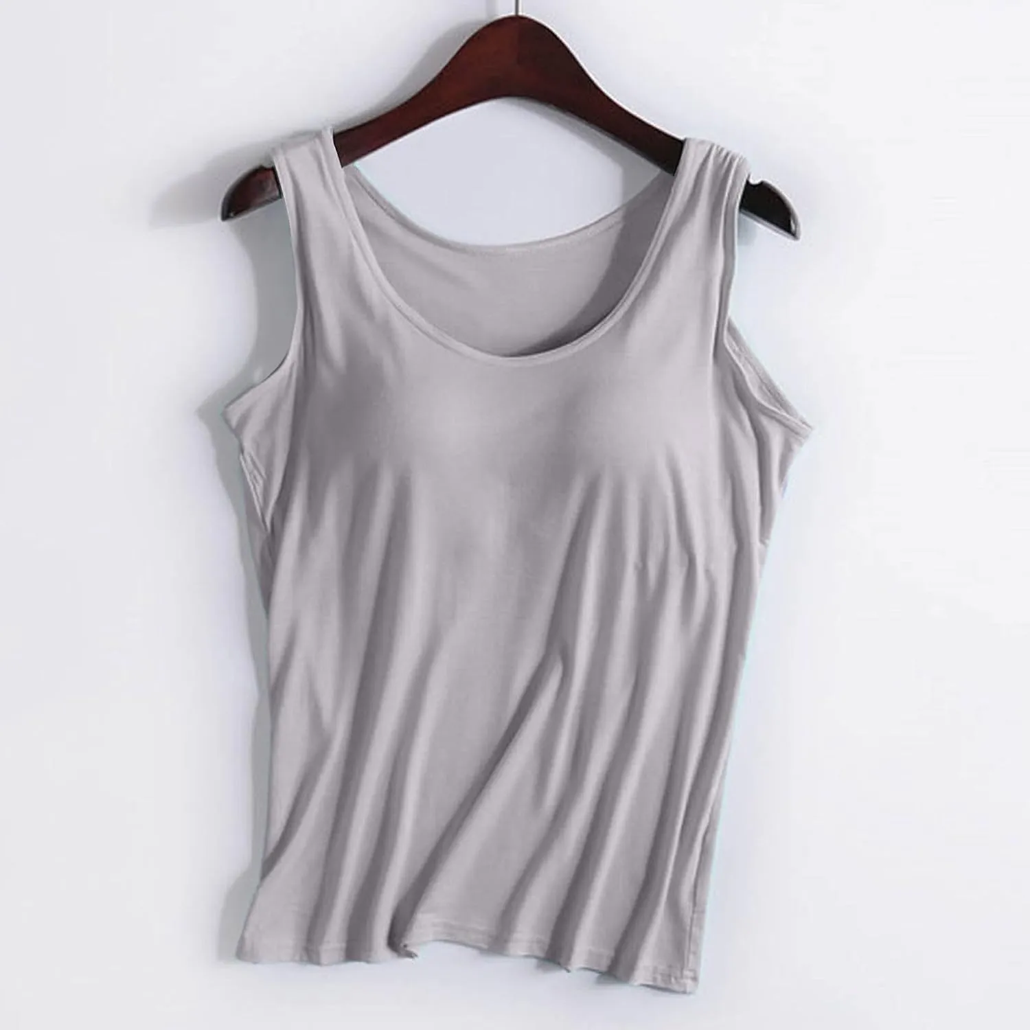 Womens Tank Tops with Built in Bra Lightweight Breathable Camisole Yoga Bra Racerback Workout Tops Undershirt