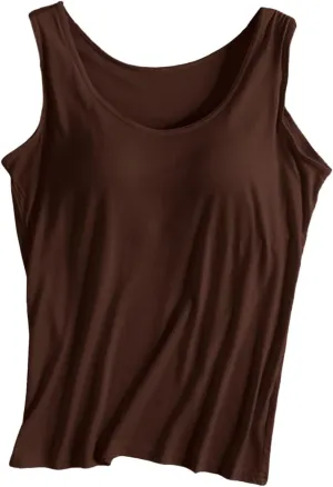 Womens Tank Tops with Built in Bra Lightweight Breathable Camisole Yoga Bra Racerback Workout Tops Undershirt