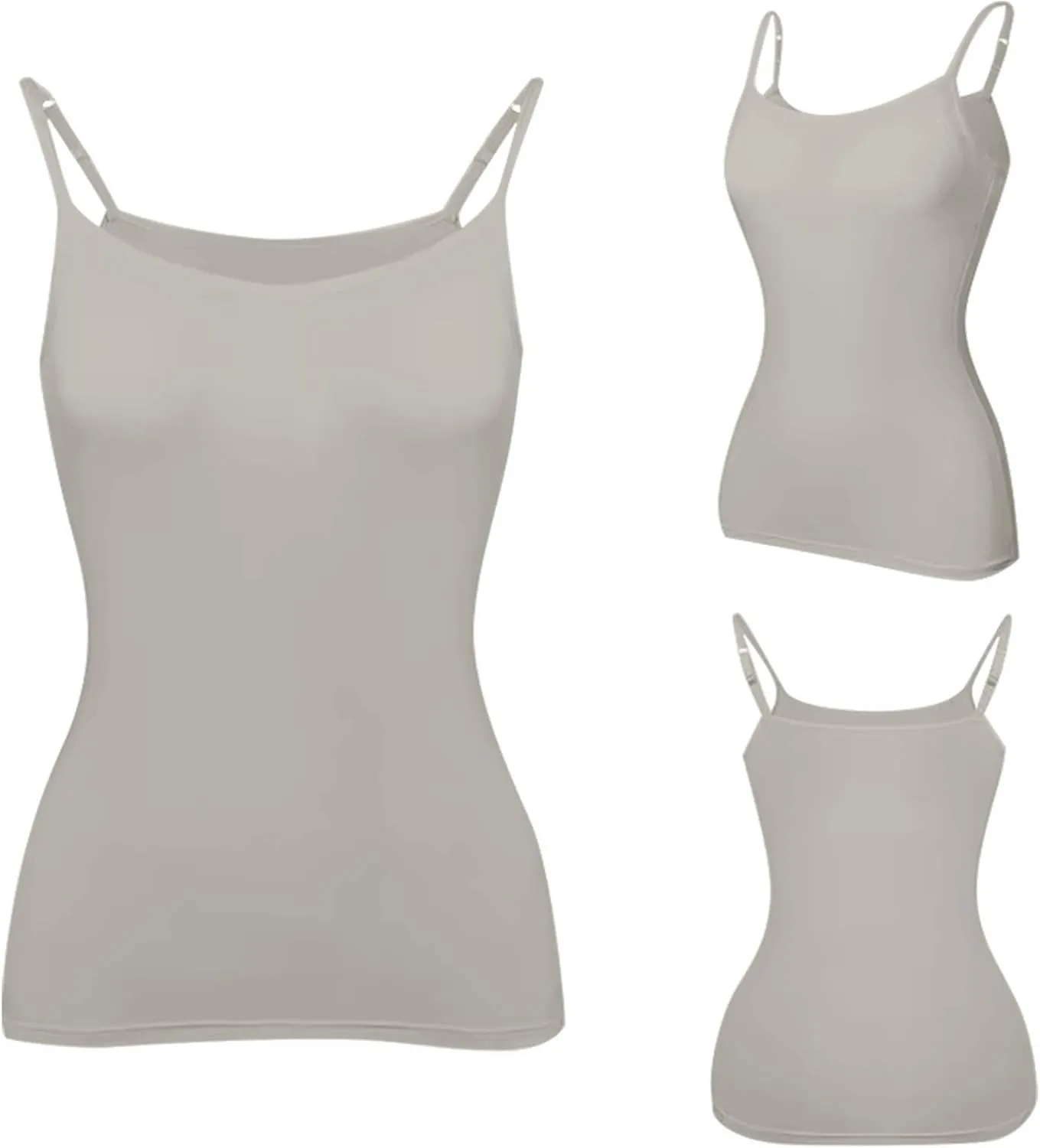 Womens Tops, Tank Top with Built in Bra 2025 Summer Spaghetti Strap Sports Camisoles Cami Sleeveless Clothes