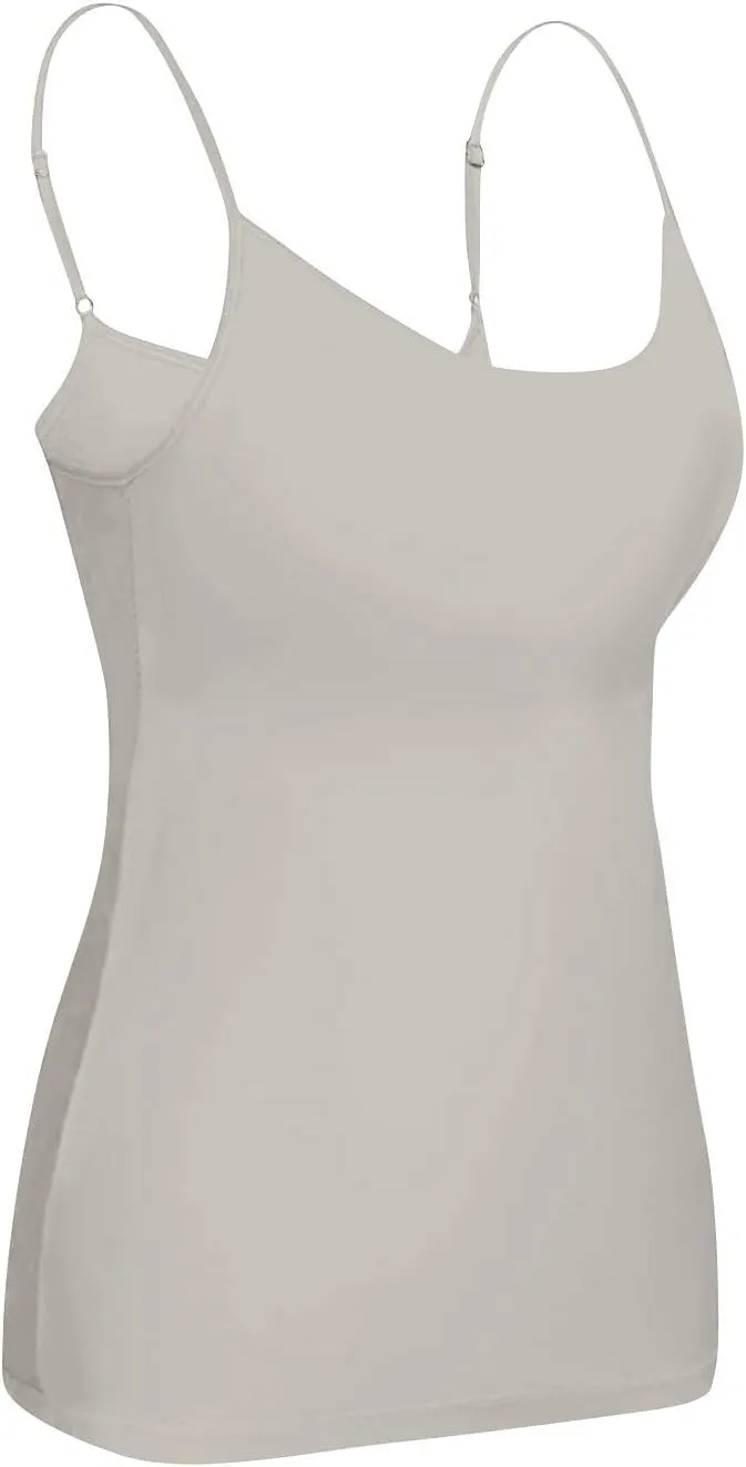 Womens Tops, Tank Top with Built in Bra 2025 Summer Spaghetti Strap Sports Camisoles Cami Sleeveless Clothes