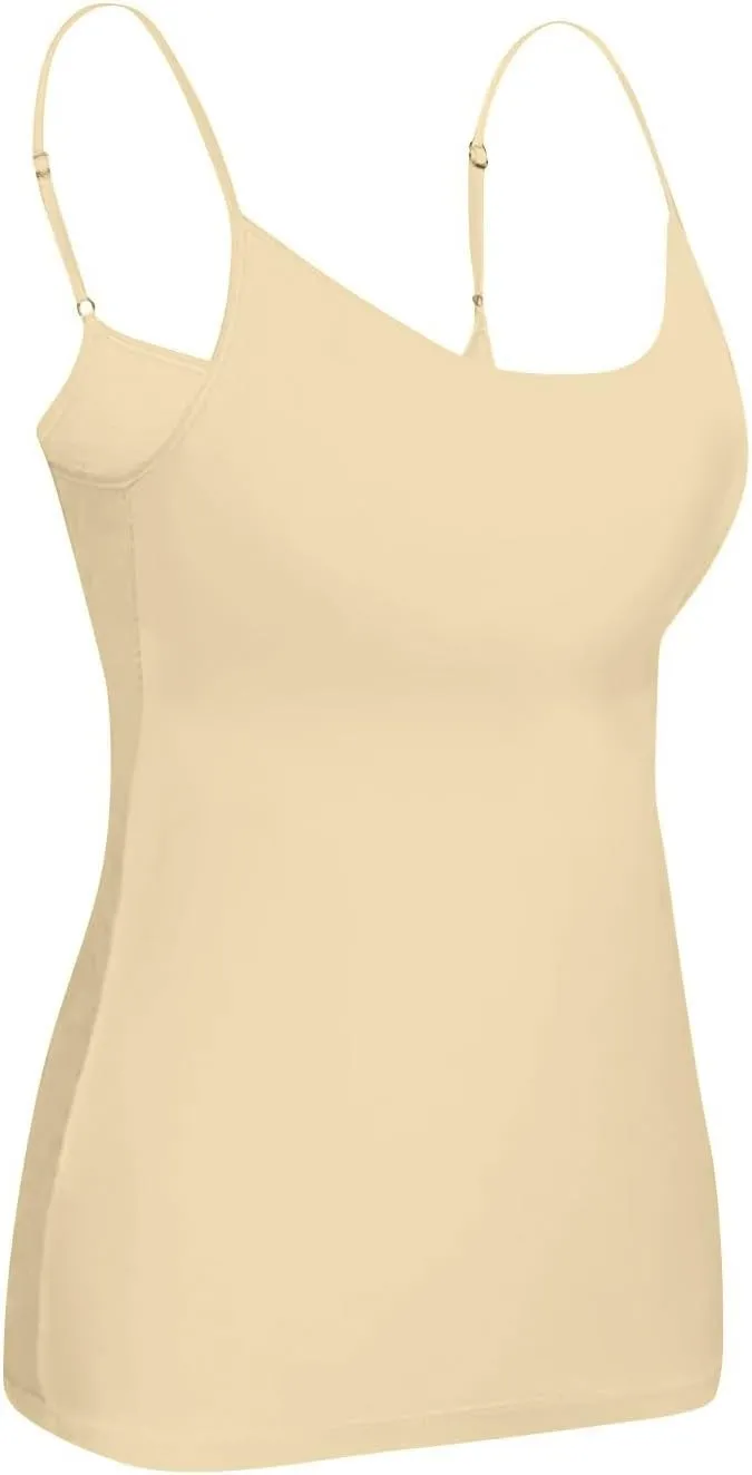Womens Tops, Tank Top with Built in Bra 2025 Summer Spaghetti Strap Sports Camisoles Cami Sleeveless Clothes