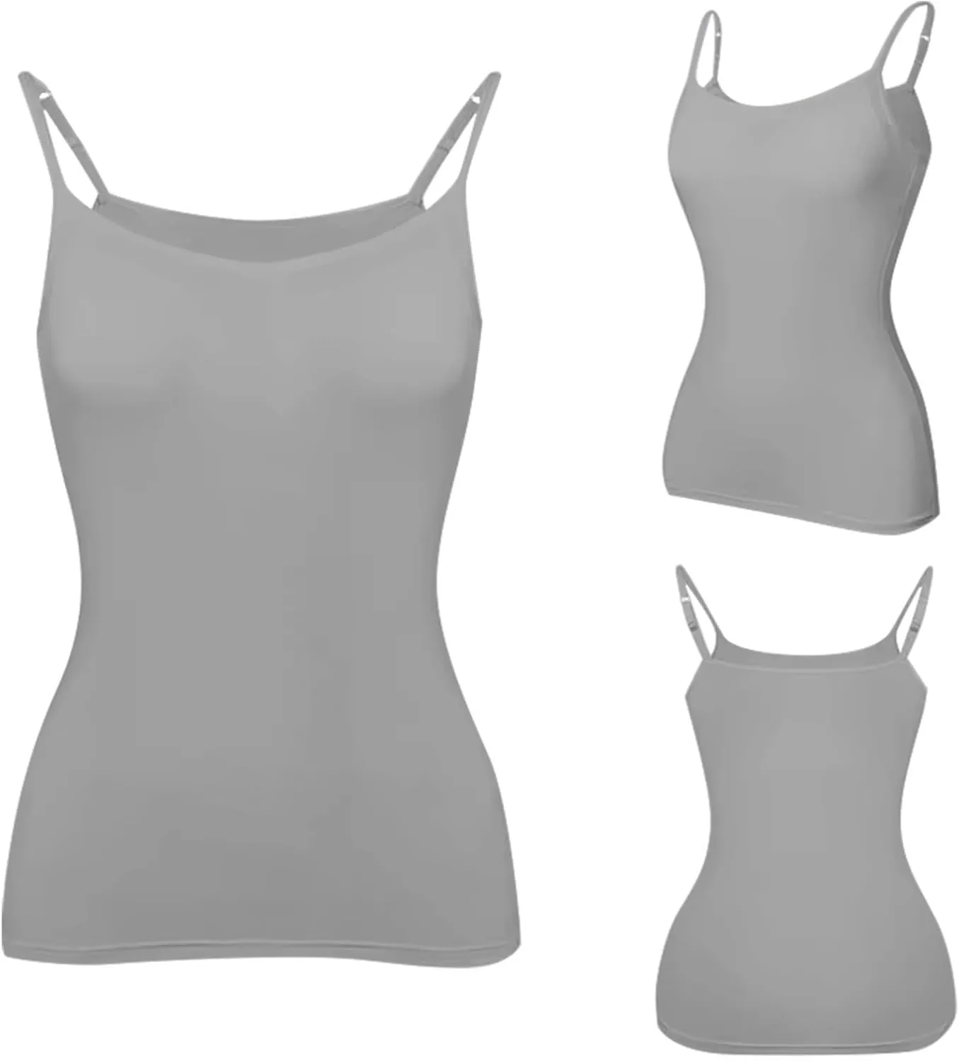 Womens Tops, Tank Top with Built in Bra 2025 Summer Spaghetti Strap Sports Camisoles Cami Sleeveless Clothes