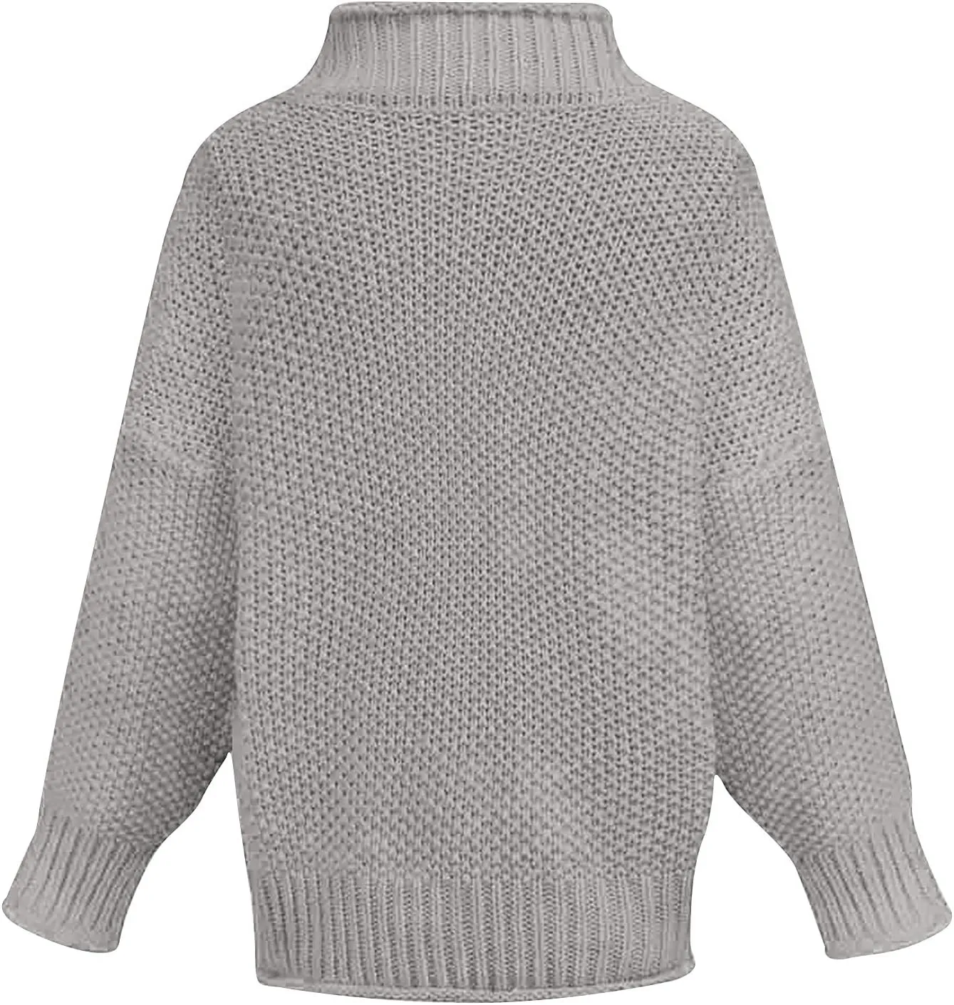 Womens Turtleneck Sweaters Casual Solid Tops Knitting Batwing Sleeve Classic Pullovers Lightweight Cute Sweater