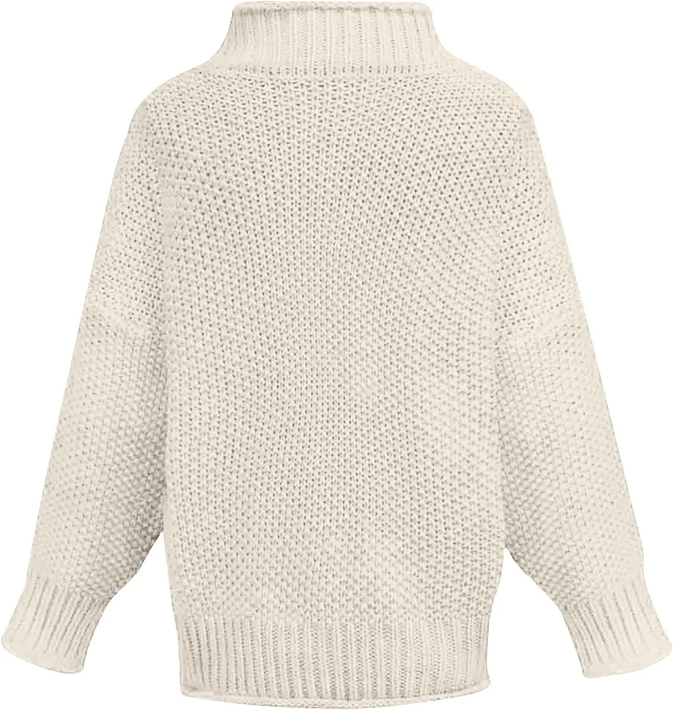 Womens Turtleneck Sweaters Casual Solid Tops Knitting Batwing Sleeve Classic Pullovers Lightweight Cute Sweater