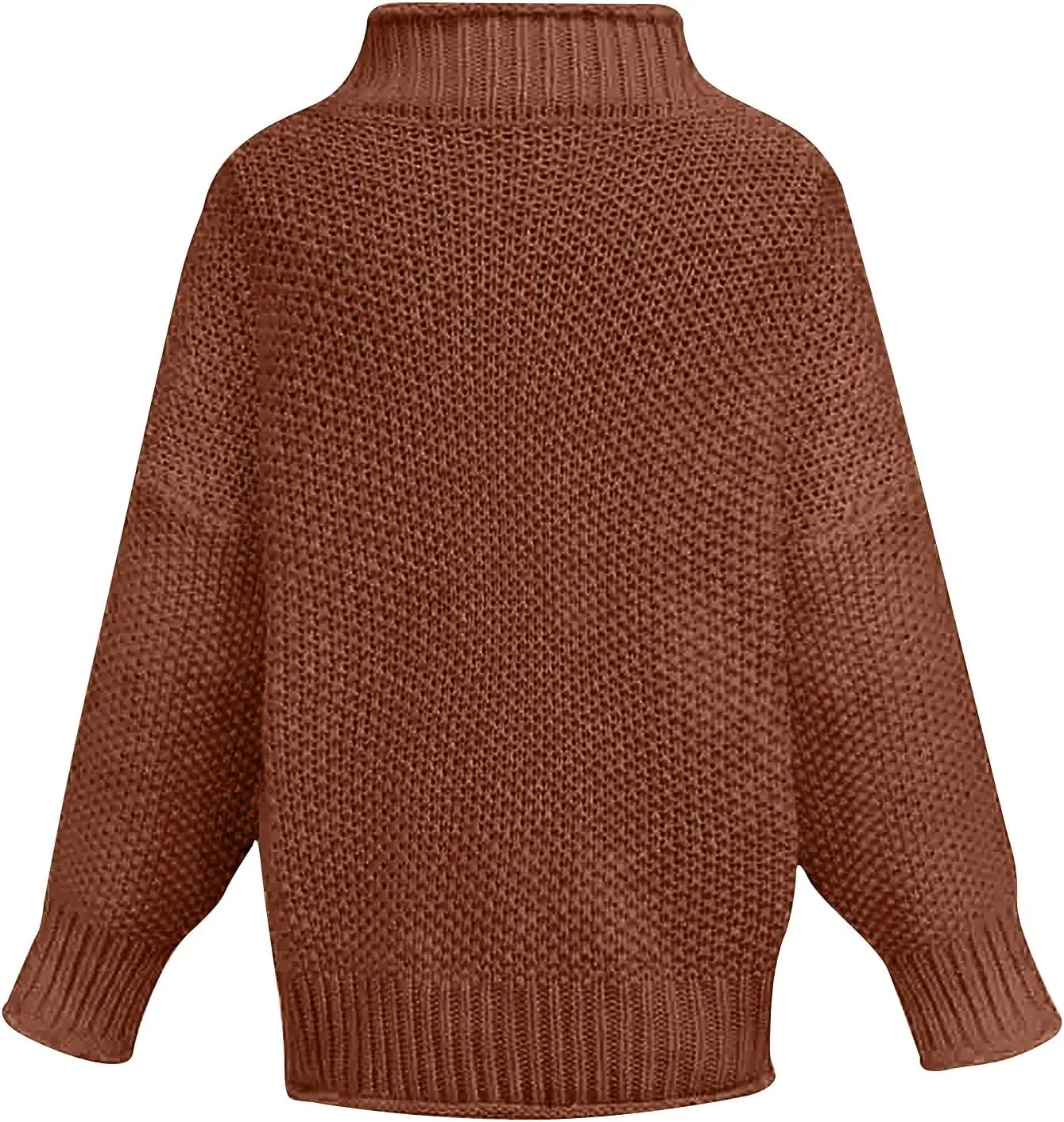 Womens Turtleneck Sweaters Casual Solid Tops Knitting Batwing Sleeve Classic Pullovers Lightweight Cute Sweater