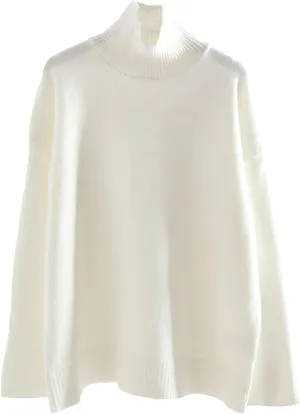 Women's Turtleneck Sweaters Winter Warm Knit Pullovers Long Sleeve Oversized Casual Sweater