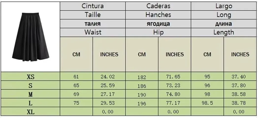 Women's Wide Pleated Swing Vintage High Waist Elegant A-Line Long Skirt