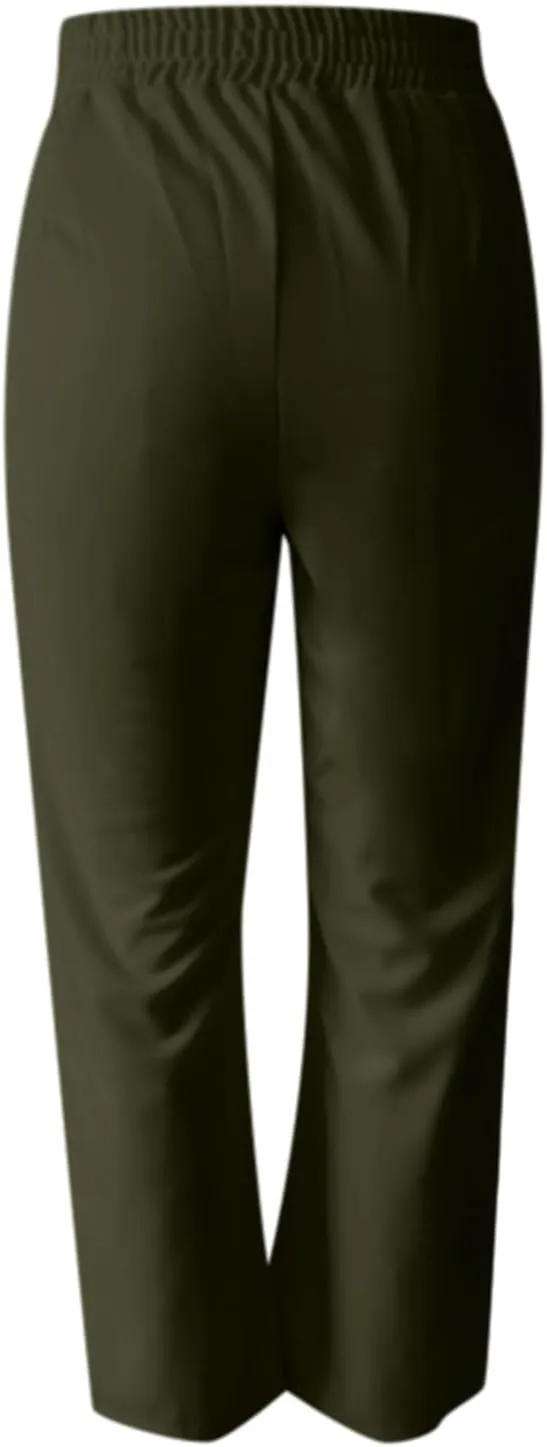 Womens Wide Straight Leg Pants Stretch Loose Comfy Trousers Running Hiking Casual Workout Bell Bottom Leggings with Pockets