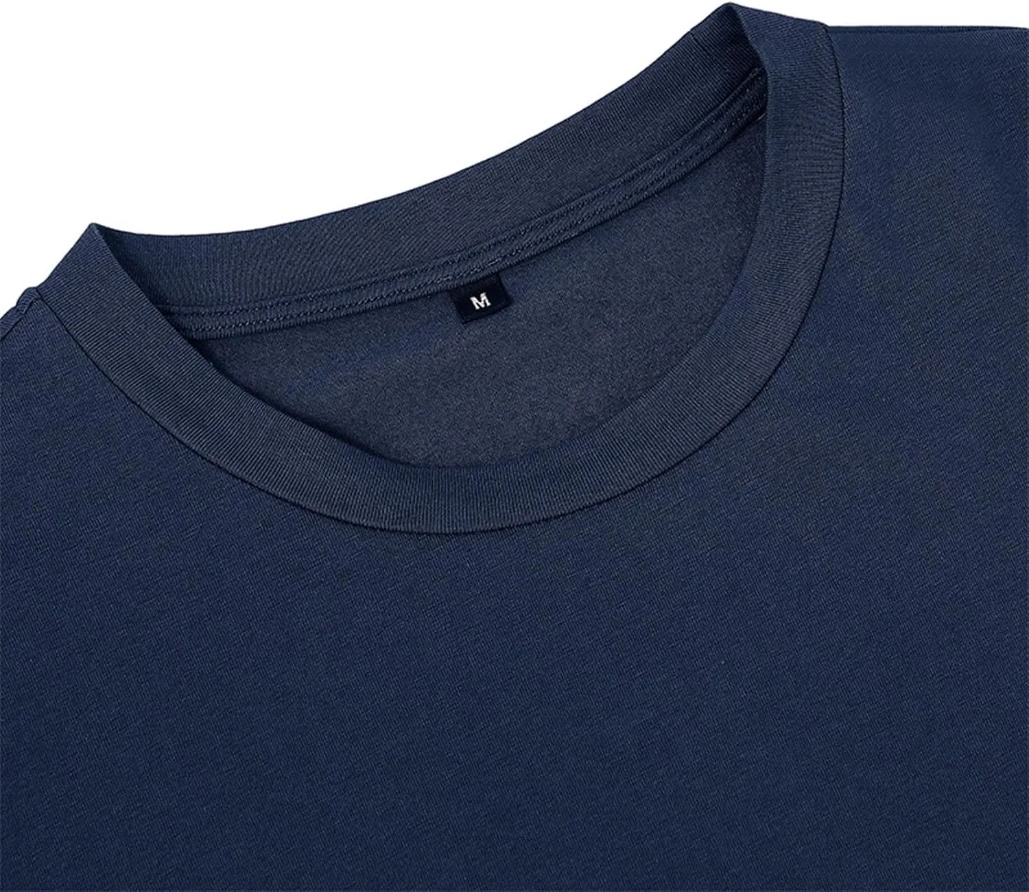 Ymosrh Men's Casual Long Sleeve Shirts Fashion T Shirts Crewneck Solid Tees Athletic Gym Workout Casual Tee Shirts, M-2XL