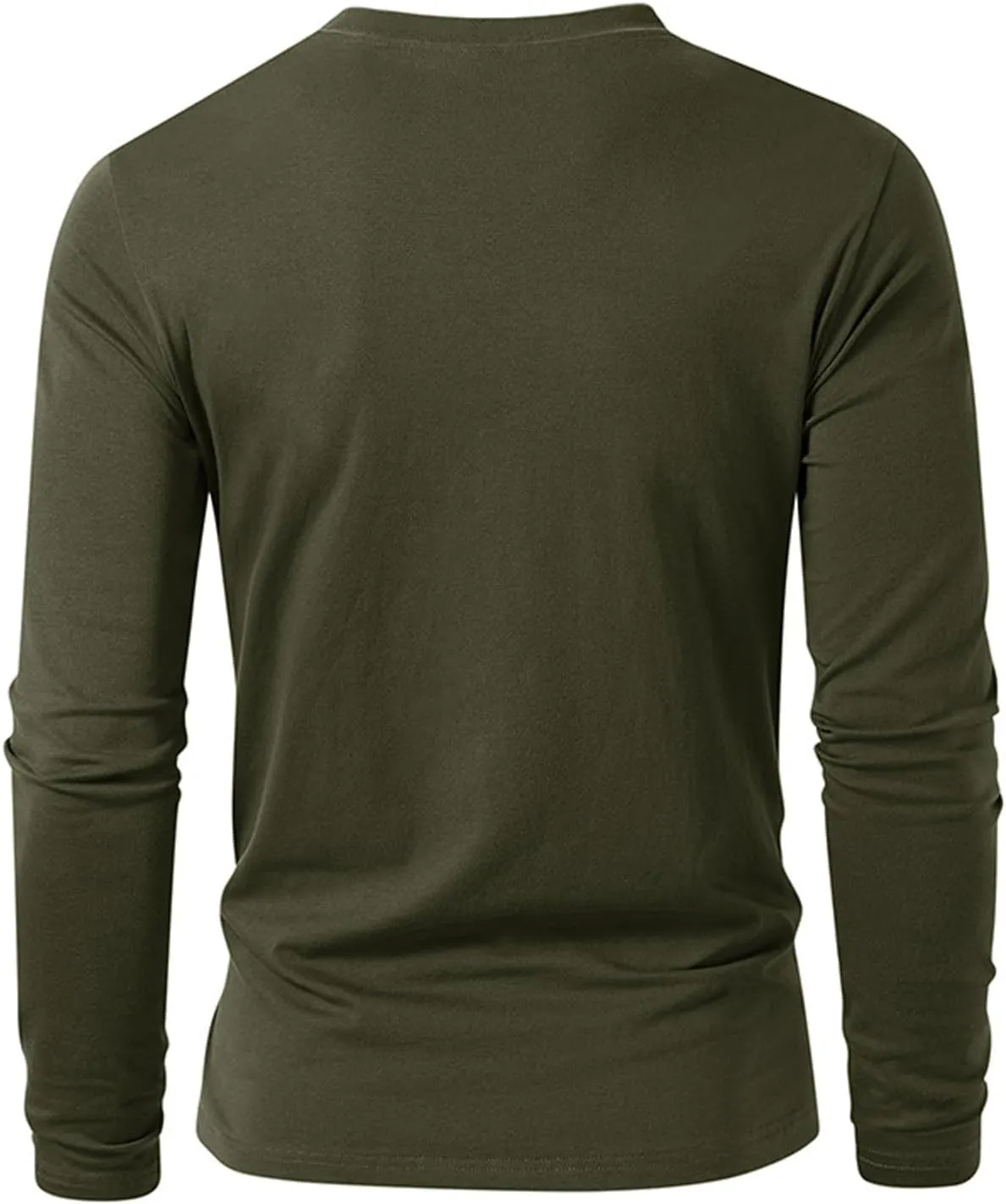 Ymosrh Men's Casual Long Sleeve Shirts Fashion T Shirts Crewneck Solid Tees Athletic Gym Workout Casual Tee Shirts, M-2XL