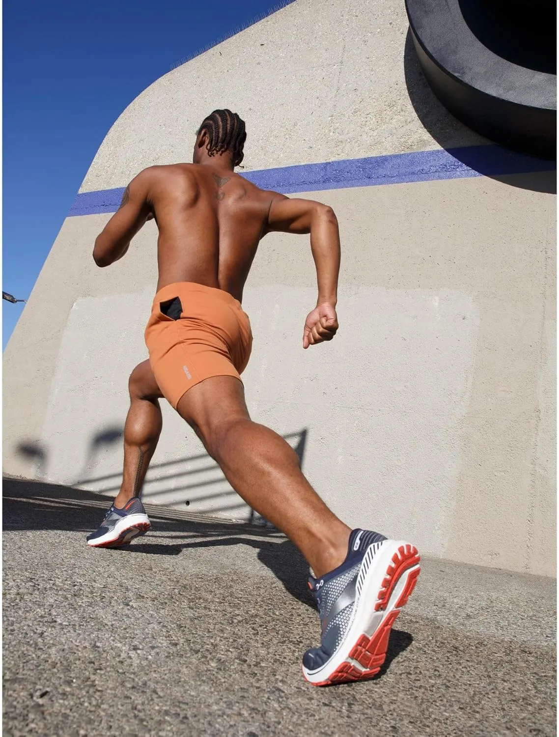 YOGA CROW Men's Swerve Yoga Training Shorts w/Non-Restrictive Inner Liner - 7" Inseam - Workout, Gym, Running, Training