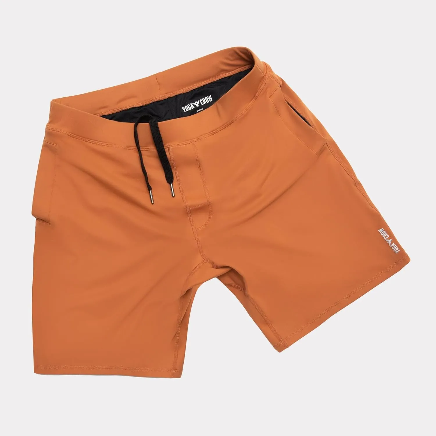 YOGA CROW Men's Swerve Yoga Training Shorts w/Non-Restrictive Inner Liner - 7" Inseam - Workout, Gym, Running, Training
