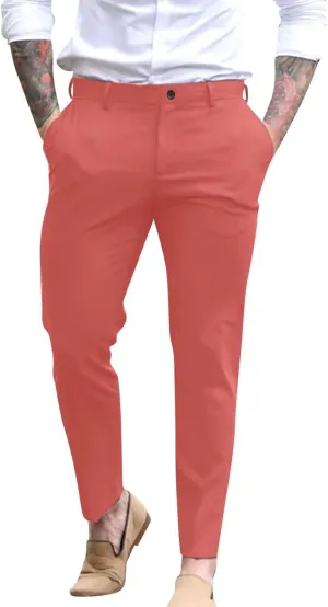 ZYXTIM Mens Formal Trousers Smart Casual Formal Pants Tapered Leg Flat Front Winkle Free Business Office Work Dress Pants
